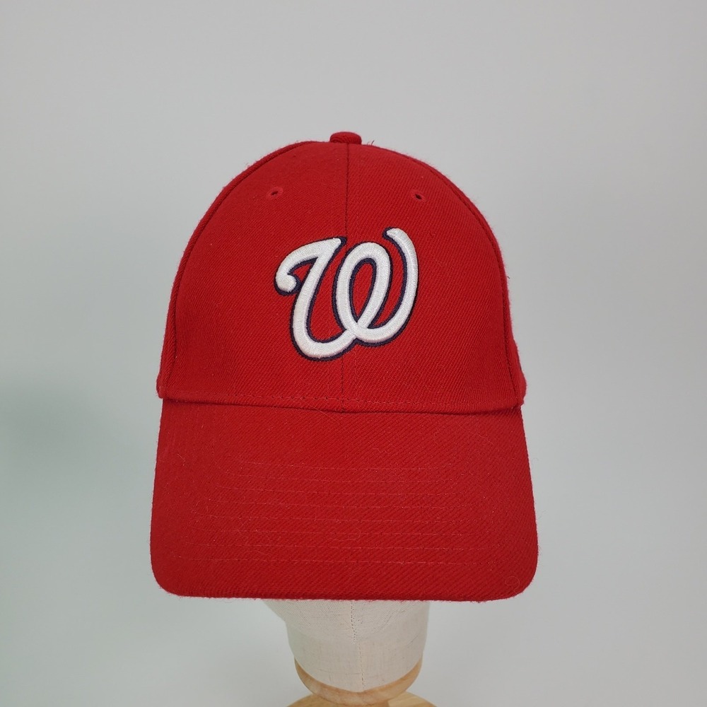Nike Washington Nationals MLB Baseball Cap Red Curly W Adjustable Hat Mens OSFA‎